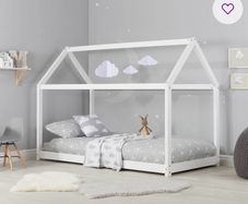 single kids wood bed