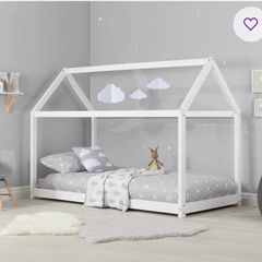 single kids wood bed