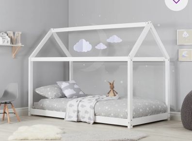 single kids wood bed