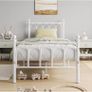 3ft Single Metal Bed Frame with Headboard, White Heavy Duty Foundation, Metal Slat Support, Underbed Storage, Easy Assembly, for Bedroom Dorm Guest Room Image 7