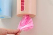 Brand New Space Saving Wall Mounted Plastic Bag Holdet With Scouring Pad Dispenser For Kitchen Or Bathroom - Colour - White - RRP - 2.49
