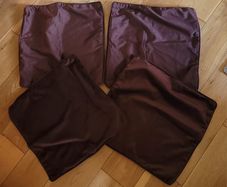 Soft Velour Chocolate Brown Cushion Covers x4