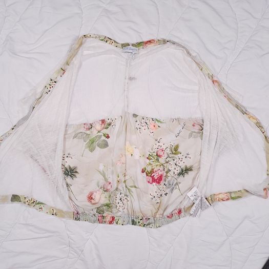 Elisa Cavaletti Multicolor Luxury Italian Floral Cardigan Top Set Size XL