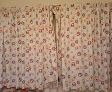 girls curtains and pole