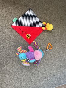 Winnie the Pooh Comforter and Eeyore toy