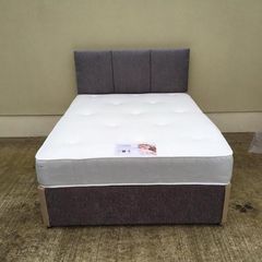 Double 4ft6 5ft King And 6ft Superking Sizes Divan Beds Instock. Tufted Mattresses And Optional Drawers Available
