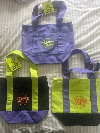trader joe canvas totes