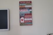 Sign wooden.