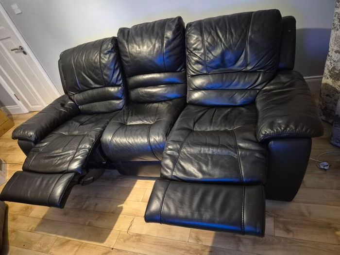 Black Leather Sofa