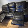 Black Leather Sofa Image 2