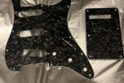 Fender stratocaster pickguard sss back cover plate black pearl electric guitar parts accessories