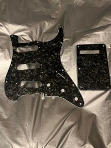 Fender stratocaster pickguard sss back cover plate black pearl electric guitar parts accessories