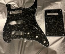 Fender stratocaster pickguard sss back cover plate black pearl electric guitar parts accessories