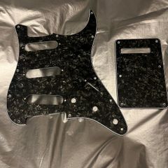 Fender stratocaster pickguard sss back cover plate black pearl electric guitar parts accessories