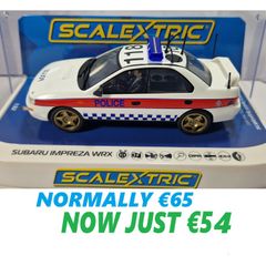 Scalextric C4429 Subaru Impreza Police Slot Car  ( classic street )