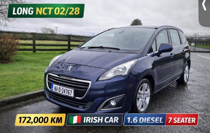 7 Seater Peugeot 5008 1.6 HDI Diesel car