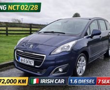 7 Seater Peugeot 5008 1.6 HDI Diesel car