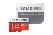 Samsung Mobile UK 64 GB 100 MB/s Class 10 U3 Memory Evo Plus MicroSD card with Adapter