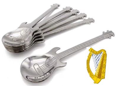 Stainless Steel Guitar Spoons, set of 4.