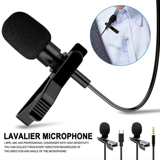 New Wired Professional Lightning Microphone, For iPhone, Samsung, Computer, Laptop etc.