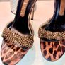 Brown and Gold Designer Gina Stilettos Size 5.5 Image 8