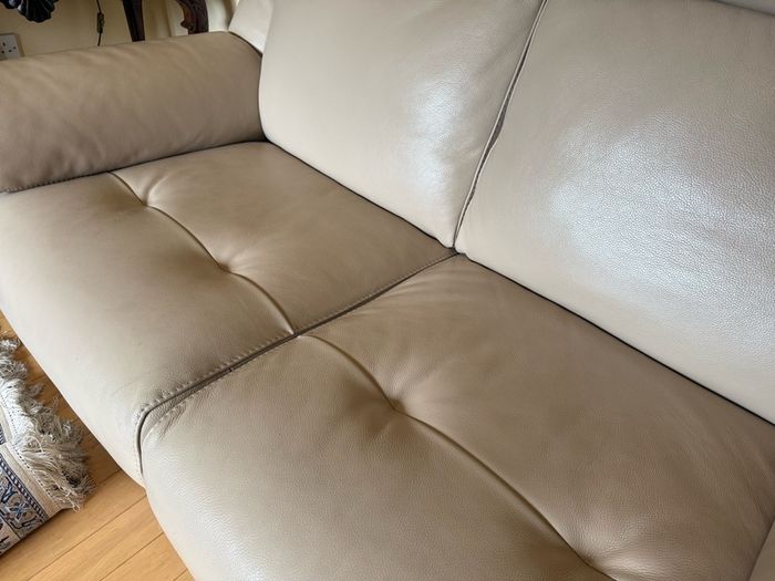 Cream leather couches for sale