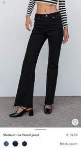Mango mid-rise flared jeans - size 8