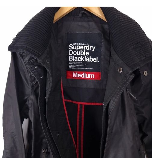Mens Superdry Double Blacklabel Wax Coat