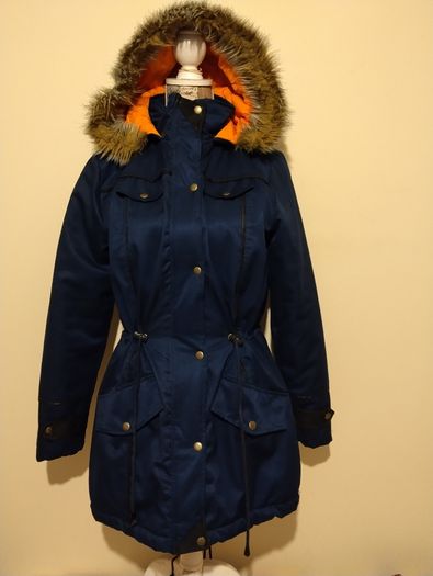 Navy Blue Parka Jacket