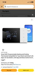 Smart WiFi programmable heating thermostat