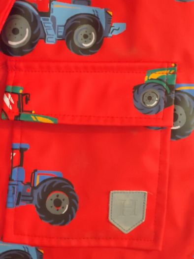 Hatley Boys Red Tractor Waterproof Raincoat - Size 4 Years