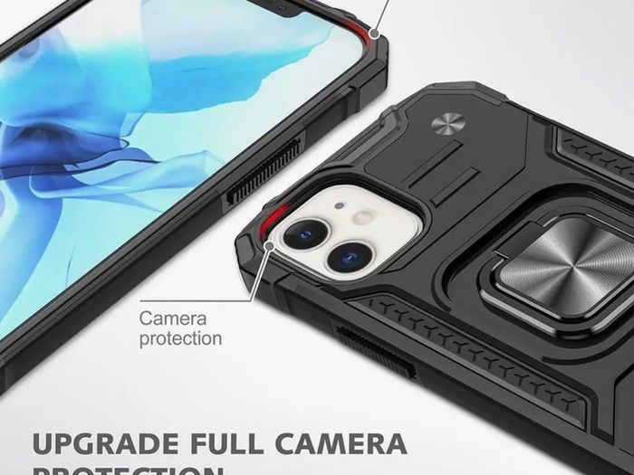 Luxury Armour Case for iPhone 11 12 Pro Max XR Shockproof Cover Car Stand Ring