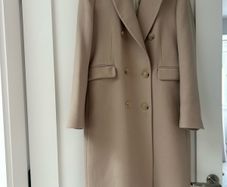 Sandro Paris Beige Wool Coat Size 36