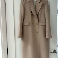 Sandro Paris Beige Wool Coat Size 36