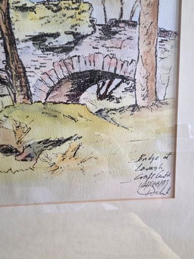 "Bridge at Laragh" Watercolour by Michael Walsh - Signed and dated