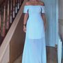 White Open Shoulder maxi dress, size 10 Image 2