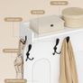 5-in-1 Coat Rack with Bench, Shoe Storage & Mirror  White Image 6