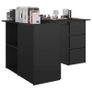 Corner Desk High Gloss Black 145x100x76 cm Chipboard Image 6