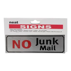 17.7x5.6 Size No Junk Mail Sign