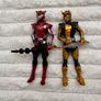Power Rangers Beast Morphers Cybervillain Lightening Blaze and Gold Ranger approx. 6" Used Please see photos Image 2