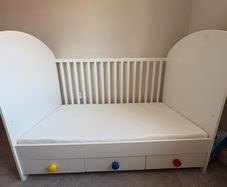 IKEA Cot Bed with 3 Drawers