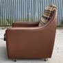 Vintage 1970s armchair on castors. Image 4