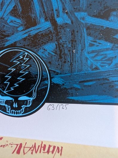 Daniel Danger Grateful Dead Ashes & Tigers Regular Poster Print Set Bottleneck Gallery