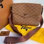 MCM Monogram messenger bag with natural nappa leather trim Image 8