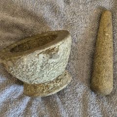 Vintage granite pestle and mortar. Very heavy.