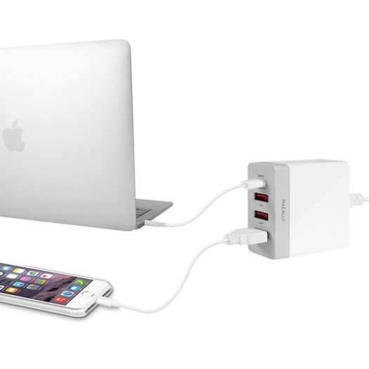 Macally HOME72UC-UK , 72W 4 port USB-C/USB-A wall charger