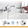 Ibergrif Roma - Tub-Shower Mixer Tap with Handset, Hose, Holder, Chrome Image 4