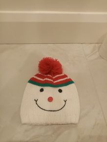 Kids Christmas handknit hat