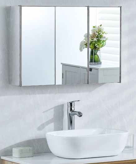 Triple bathroom wall cabinet