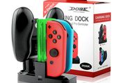 Nintendo Switch Joy-Con Pro Controller Charging Station LED Stand Dock